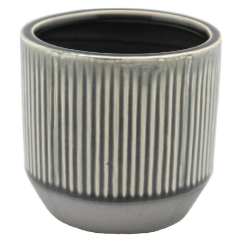 Ceramic - Grey Ceramic Round Pot