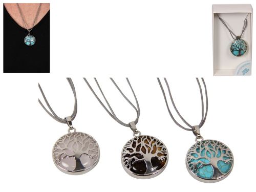 Gemstone Pendant - Tree of Life  (Set of 3 Assorted)