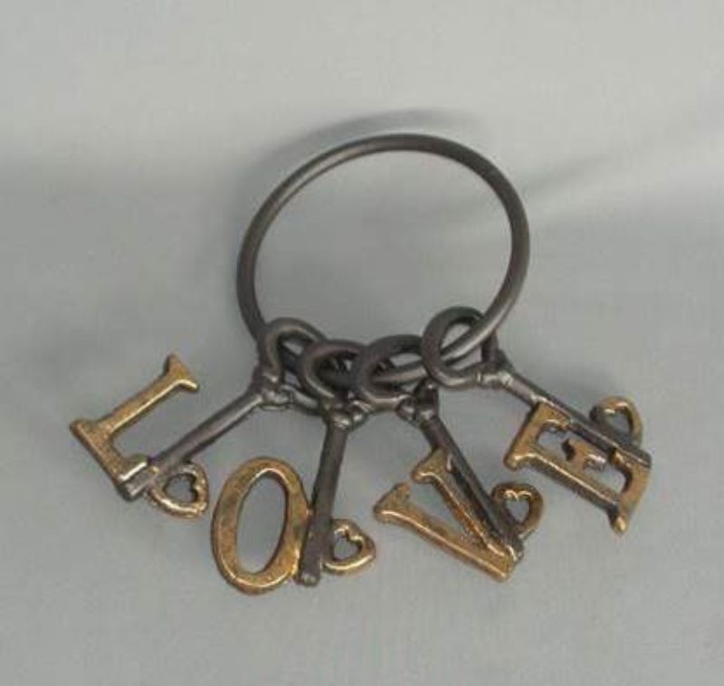 Intricately designed 13x24 cm Decorative Love Key, perfect for home decor and symbolizing love and unity.