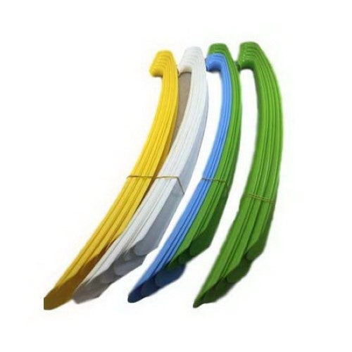 A pack of 12 durable 58cm shoehorns designed for easy shoe wearing without damage, perfect for all users and shoe types.