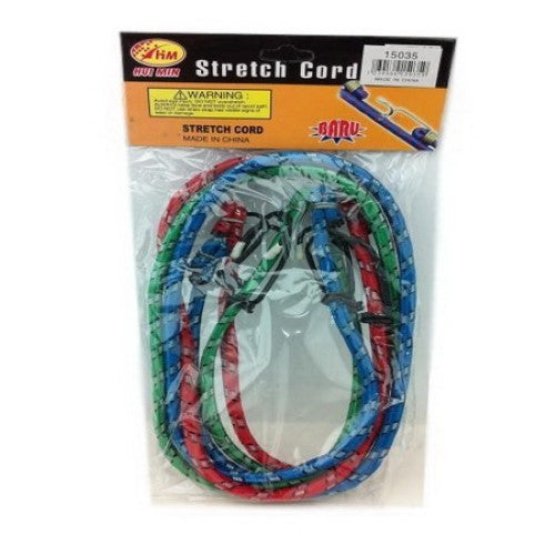 Versatile 90CM stretch cords in a pack of 12, perfect for organization, transport, and DIY projects with durable elasticity.