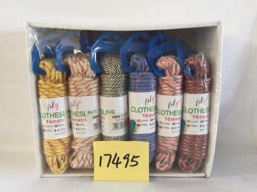 10-meter long, 4mm thick durable rope, ideal for camping, DIY, and marine use, resistant to weather elements.