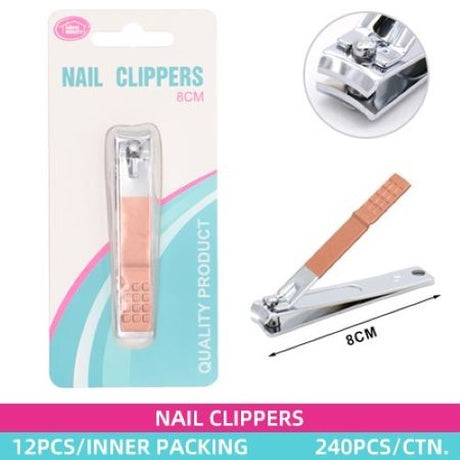 Set of 12 ergonomic 8cm nail clippers for precise, effortless cutting; ideal for salons and personal grooming.