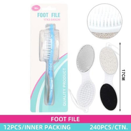 Premium 17cm foot files in a pack of 12, designed for effective exfoliation and smooth, healthy feet.