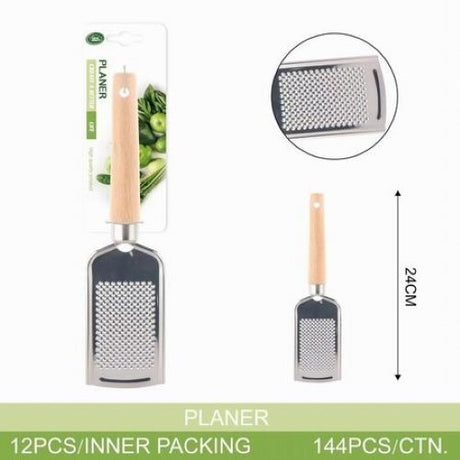 A pack of 12 versatile 24cm graters with durable stainless steel blades and ergonomic handles for effortless grating.