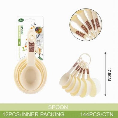 Set of 12 durable 17.5cm measuring cups for accurate cooking and baking, easy-to-read markings, dishwasher safe.