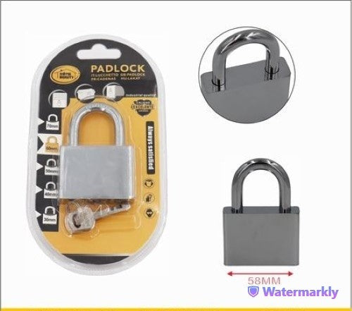Set of six durable 60MM brass padlocks for secure indoor and outdoor use, featuring double locking for enhanced safety.