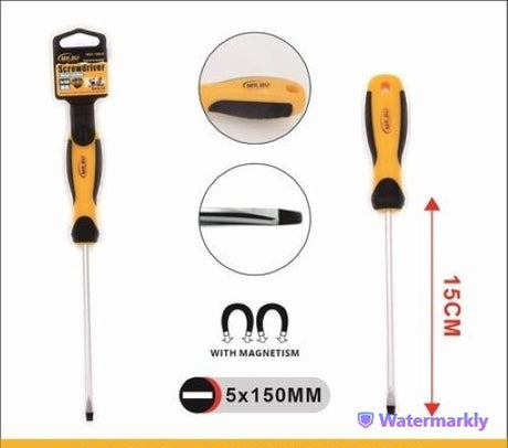 Pack of 12 slotted screwdrivers (5*15MM) ideal for DIY projects, featuring durable tips that fit various screw sizes securely.
