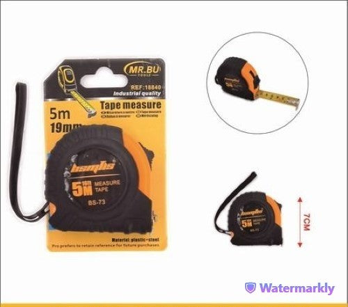 Pack of 12 compact 5M x 19MM measuring tapes for accurate measuring in DIY, construction, and home improvement projects.