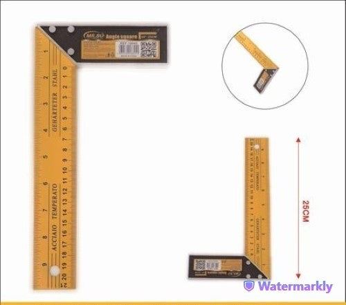Pack of 12 durable 25CM angle rulers for precise measurements, ideal for workshops, classrooms, and DIY projects.