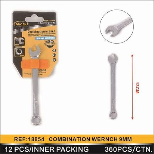 Set of 12 adjustable wrenches (9MM) featuring durable jaws, comfortable grip, ideal for various fasteners and maintenance tasks.