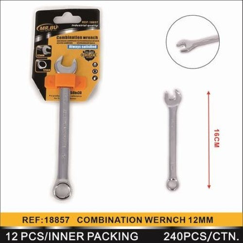 A set of 12 durable 12MM adjustable wrenches, perfect for versatile tightening and loosening tasks in various projects.