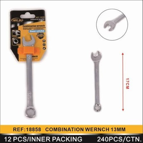 Set of 12 adjustable wrenches (13MM) designed for gripping and turning various fasteners, ideal for DIY and professional use.