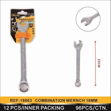 Set of 12 adjustable wrenches (18MM) featuring durable construction and versatile grip for various nuts and bolts.