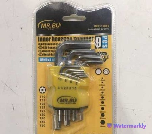 Set of 6 durable flat head Allen wrenches for professional and DIY use, ensuring precision and grip for various tasks.