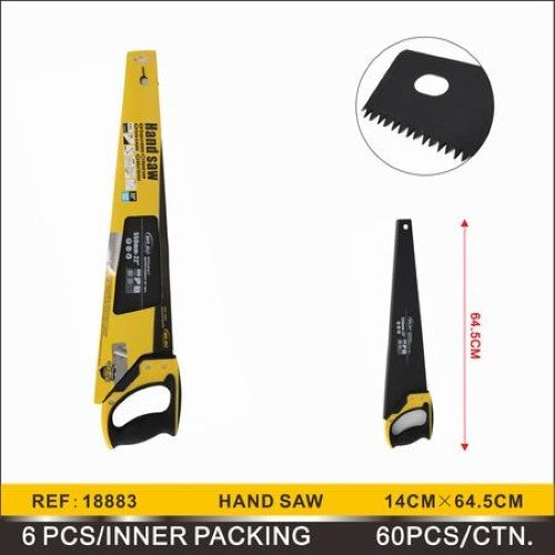 12-pack of 22-inch hand saws with ergonomic plastic handles, ideal for precise cutting in woodworking and DIY projects.