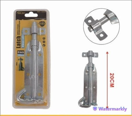 Durable 20cm latches, pack of 6, ideal for securing cabinets and gates, perfect for DIY and home organization.