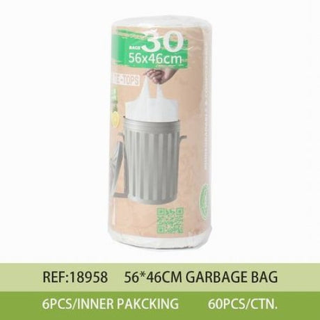 Durable 56*46CM rubbish bags in a pack of 6, perfect for heavy-duty waste disposal and spring cleaning.