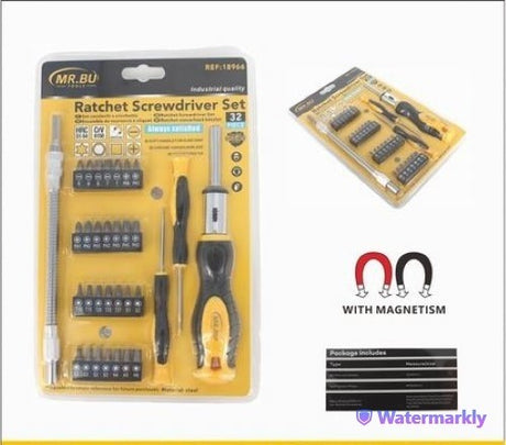 Versatile 32-piece screwdriver set featuring ergonomic grips, magnetic tips, and durable chrome vanadium steel for professionals and DIYers.