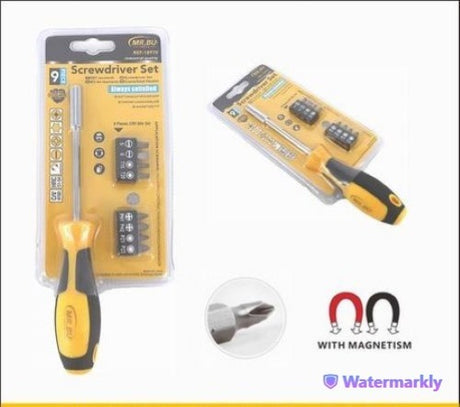 A comprehensive 12-pack of 9 essential screwdrivers with ergonomic handles for durable and precise DIY and repair tasks.