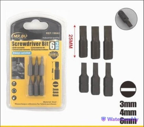 Durable 25MM screwdriver bits in 3MM, 4MM, and 6MM sizes; 12 packs for versatile DIY or professional use.