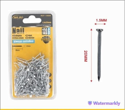 High-quality Pack of 12 screws (1.5mm x 20mm) perfect for woodworking and metalworking, durable and easy to install.