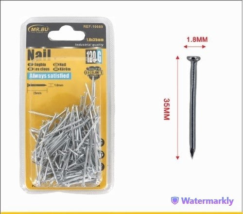 Pack of 12 durable 1.8mm x 35mm screws, perfect for woodworking and metal fastening in DIY and construction projects.