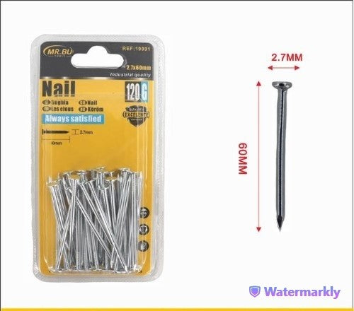 Pack of 12 durable 2.7*60MM screws, ideal for woodworking and DIY projects, ensuring secure fastening and reliable performance.