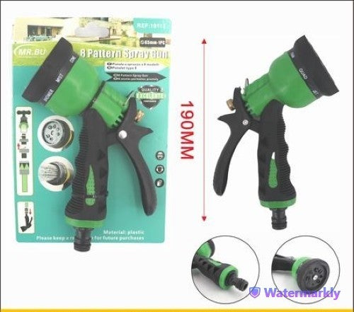 Eight-pattern spray gun pack of 12, perfect for gardening and cleaning with durable design and versatile spray options.