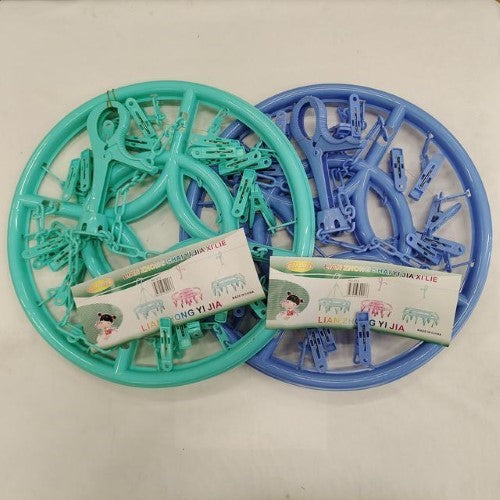 Versatile laundry drying clip rack set with 20 durable clips per pack for secure, efficient drying of all fabrics.