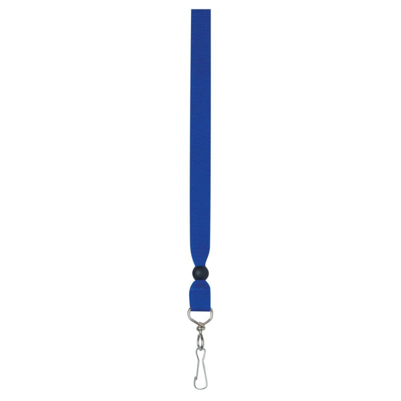 Royal Blue Ribbon Lanyard with a 50mm metal clip, perfect for events and branding, combining style and functionality.