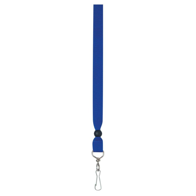 Royal Blue Ribbon Lanyard with a 50mm metal clip, perfect for events and branding, combining style and functionality.
