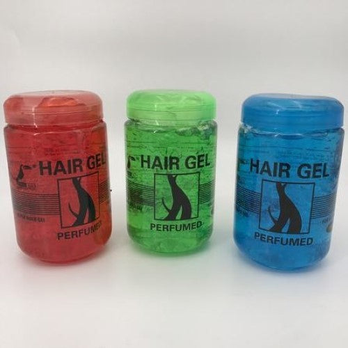 Pack of 12 perfumed hair gel tubs (1000g each) for versatile styling, strong hold, and delightful fragrance, suitable for all hair types.