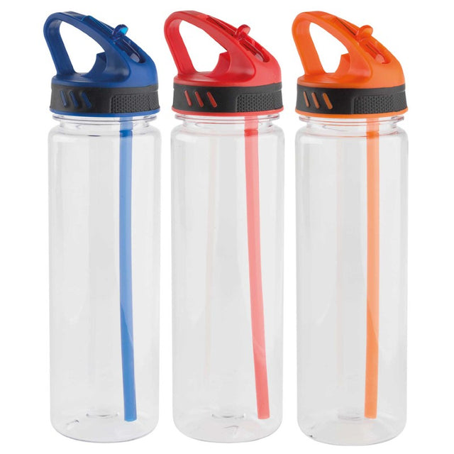 Vibrant orange Ledge Sports Bottle, 600ml, durable Tritan, BPA-free, with carabiner and flip-up sipper for easy hydration.