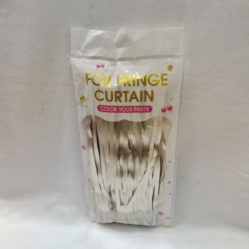 Shimmering foil fringe curtains, 1x2m, pack of 6; perfect for event decor, photo booths, and festive celebrations.