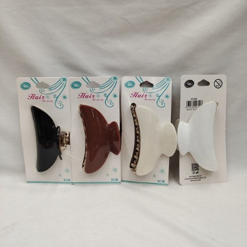 Durable 9cm hair clips in a pack of 12, perfect for stylish updos and ponytails in various colors.