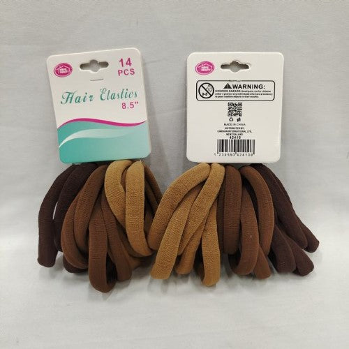 A pack of 12 versatile 8.5-inch hair bands, designed for secure and comfortable hold in assorted colors.