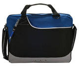 Rubble Brief in blue, featuring durable 600D polyester, spacious compartments, and adjustable carrying options for professionals.