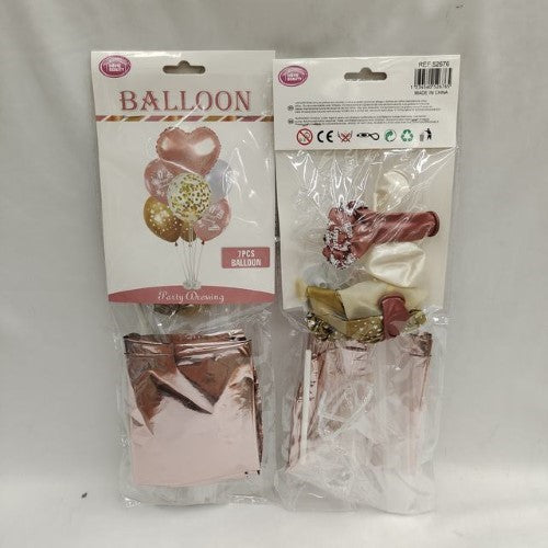 Colorful balloon garland set of 7 pcs, perfect for festive decorations at parties, weddings, and celebrations.