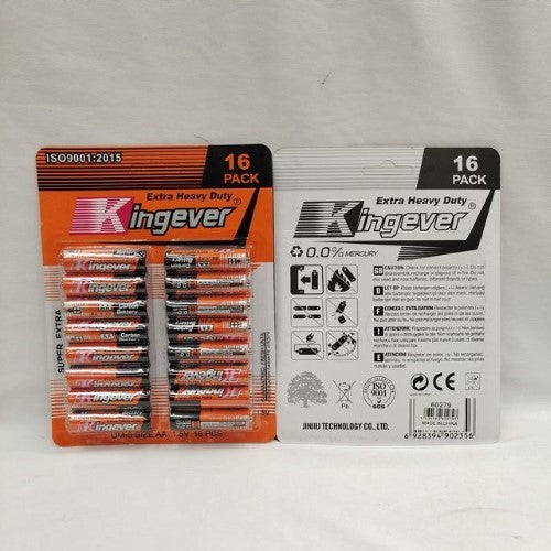 Kingever Battery (AA ,16pcs) - Pack of 6
