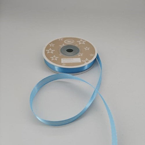 Satin Ribbon 1cm ( 22m - Blue) - Pack of 6
