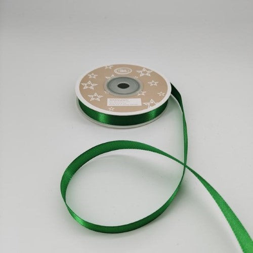 Satin Ribbon 1cm ( 22m Darl Green) - Pack of 6