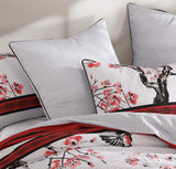 Kyushu Red European Pillowcase by Logan and Mason