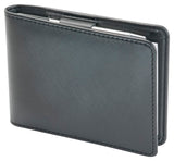 Notepad Card Holder featuring PVC material, 40-page notepad, pen, and slip pocket for organized card storage.