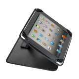 Durable PVC iPad holder case designed to fit in compendium pockets, offering protection and easy access for on-the-go use.