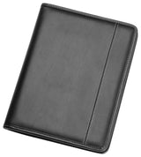Premium A4 Pad Cover in Koskin leather-look with contrast stitching, featuring document pocket, business card holder, and pen loop.