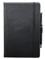 Elegant Pedova Pocket Bound JournalBook in Italian Ultrahyde with elastic closure, pen loop, ribbon marker, and 80 lined sheets.