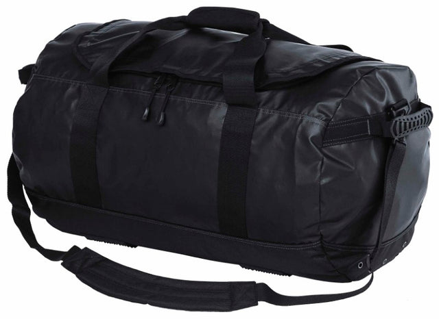 Durable Marine Sports Bag, 77L, water-resistant, with wide zip opening, multiple compartments, and reinforced handles for aquatic adventures.