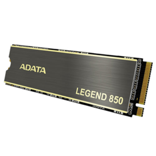 High-speed ADATA Legend 850 PCIe4 M.2 512GB SSD with 5,000MB/s read, heatsink, ideal for gamers and creators.