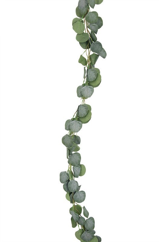 Artificial Dollar Leaf Eucalyptus Garland, 200cm, perfect for elegant home and event decor with maintenance-free greenery.
